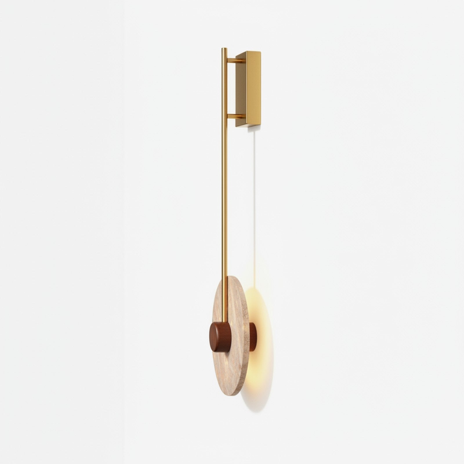 Veil Travertine Wall Lamp - Side Angle