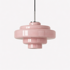 Orange glas hængelampe i macaron-stil