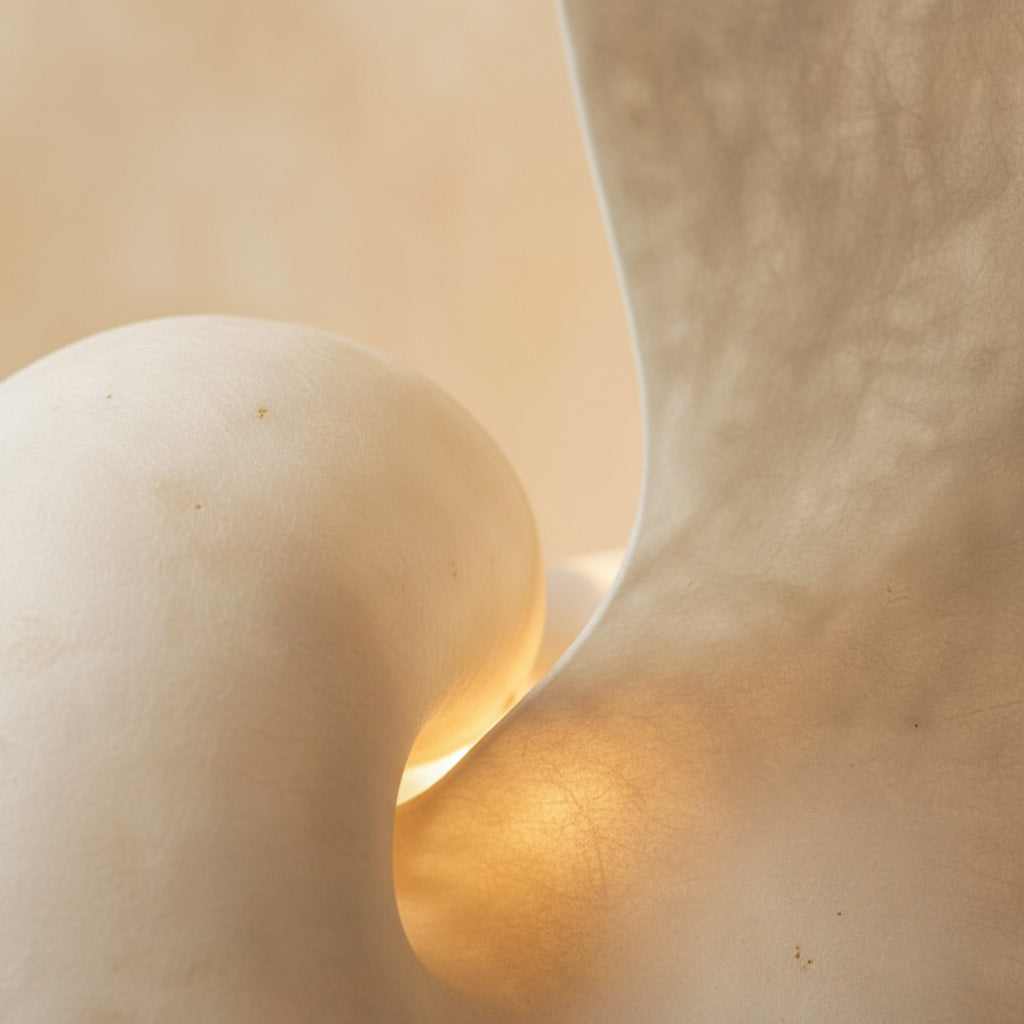 Conch Bloom Lamp detail close-up of translucent shell texture