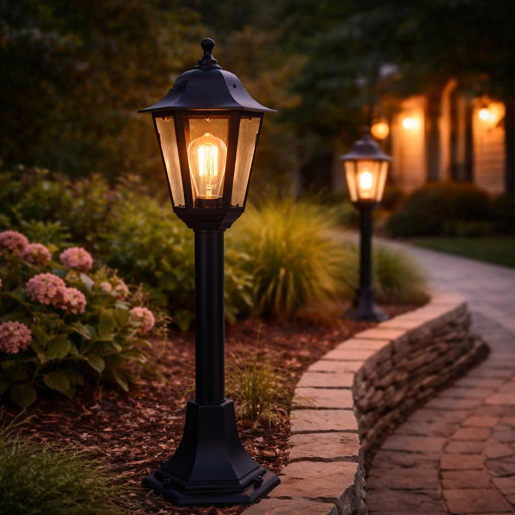 Hoge Buitenlamp Op Paal Voor Tuinverlichting