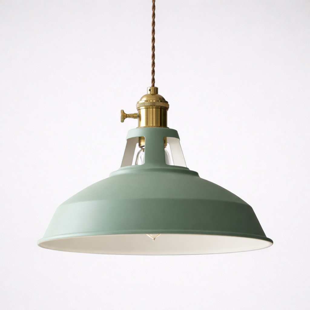 Retro loftslampe med industriel metalfinish