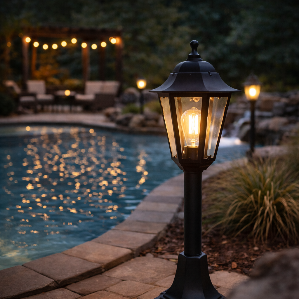 Hoge Buitenlamp Op Paal Voor Tuinverlichting
