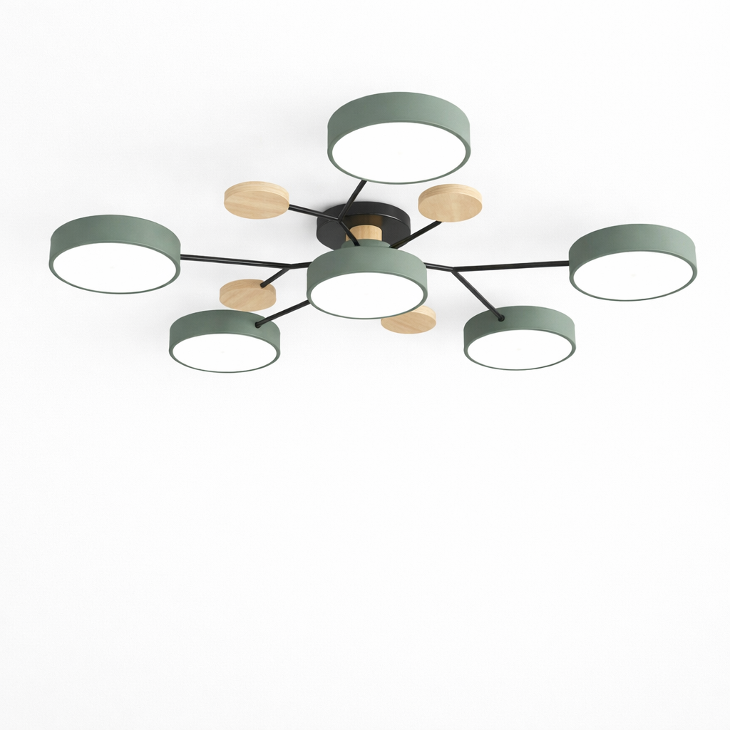 Circular Living Room Lamp with Integrated LED Module