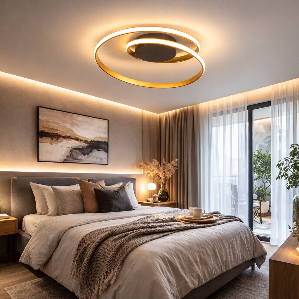 Ringformet Loftarmatur af Metal