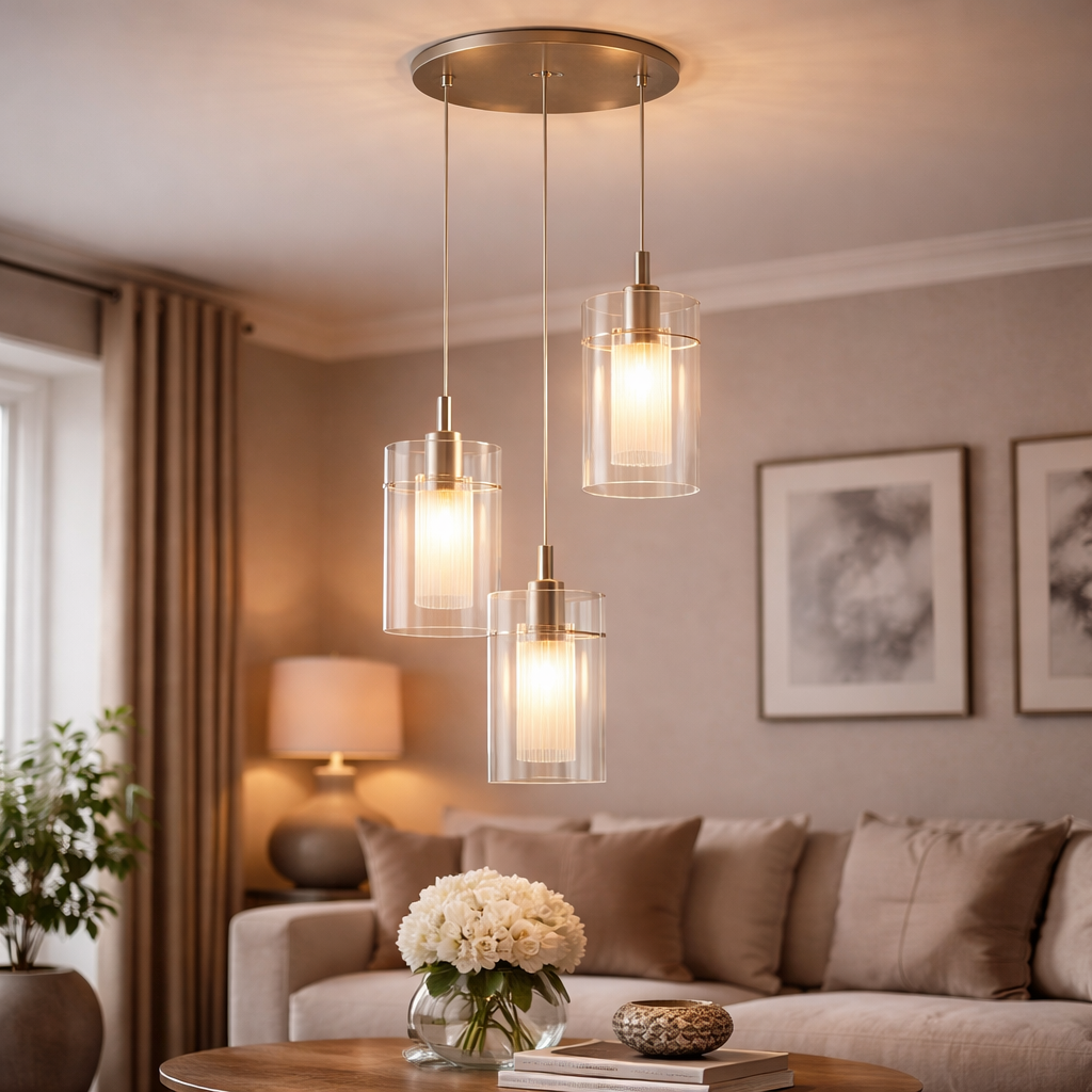 Loftslampe med klassisk form og jævn lysfordeling