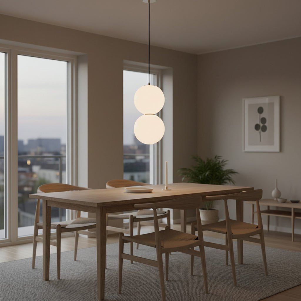 Pearls E Double Suspension Light - Scandinavian Dining Room Lifestyle