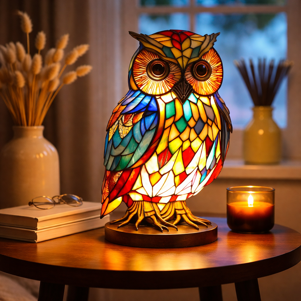 Owl-Shaped Table Lamp