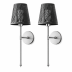 Sraith de 2 Lampa Balla Gan Sreang le Críochnú Miotail