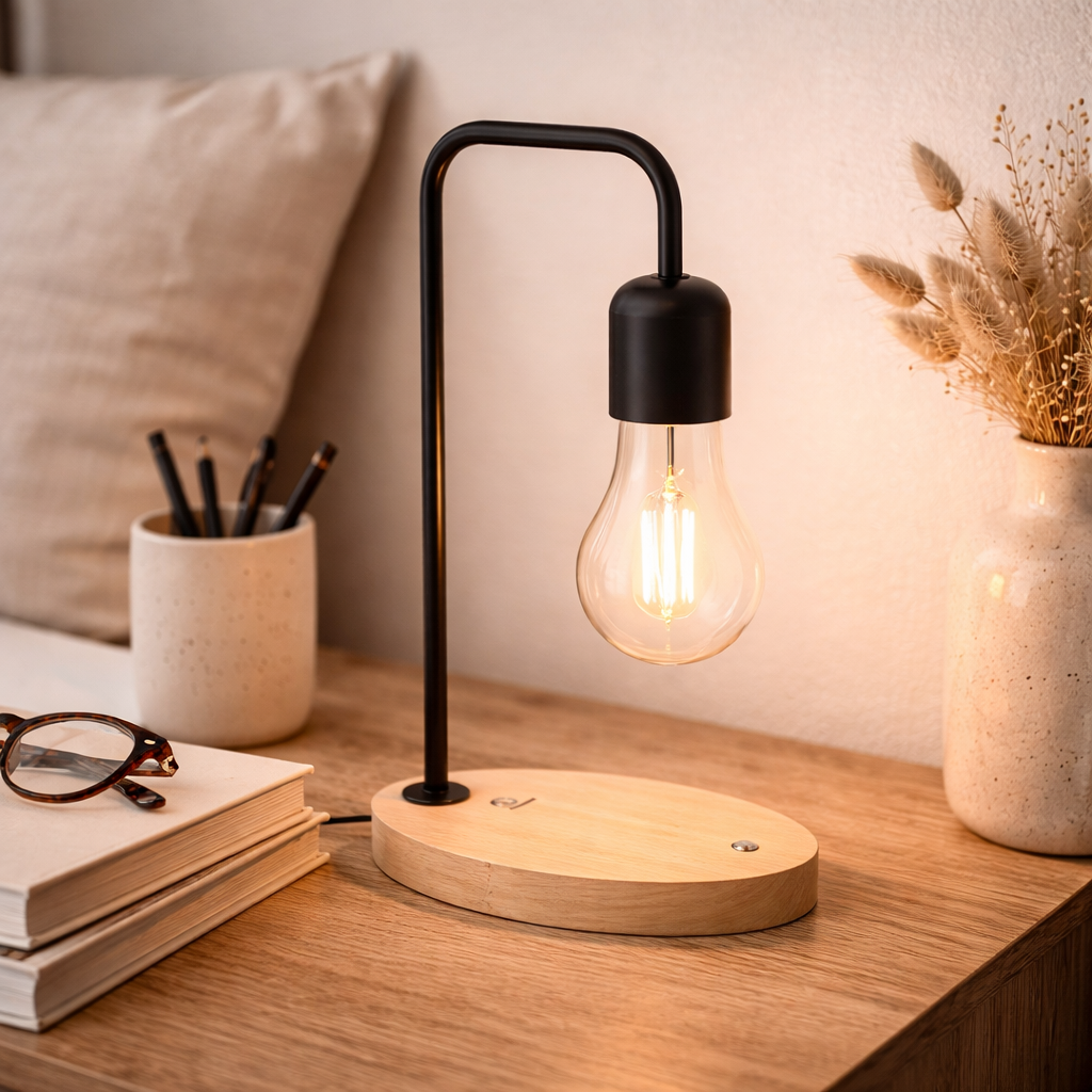 Floating Table Lamp With Magnetic Effect
