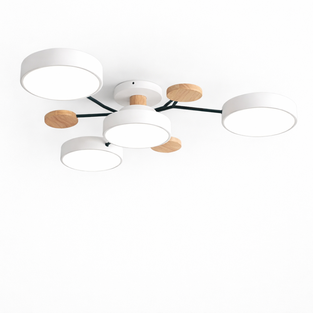 Circular Living Room Lamp with Integrated LED Module