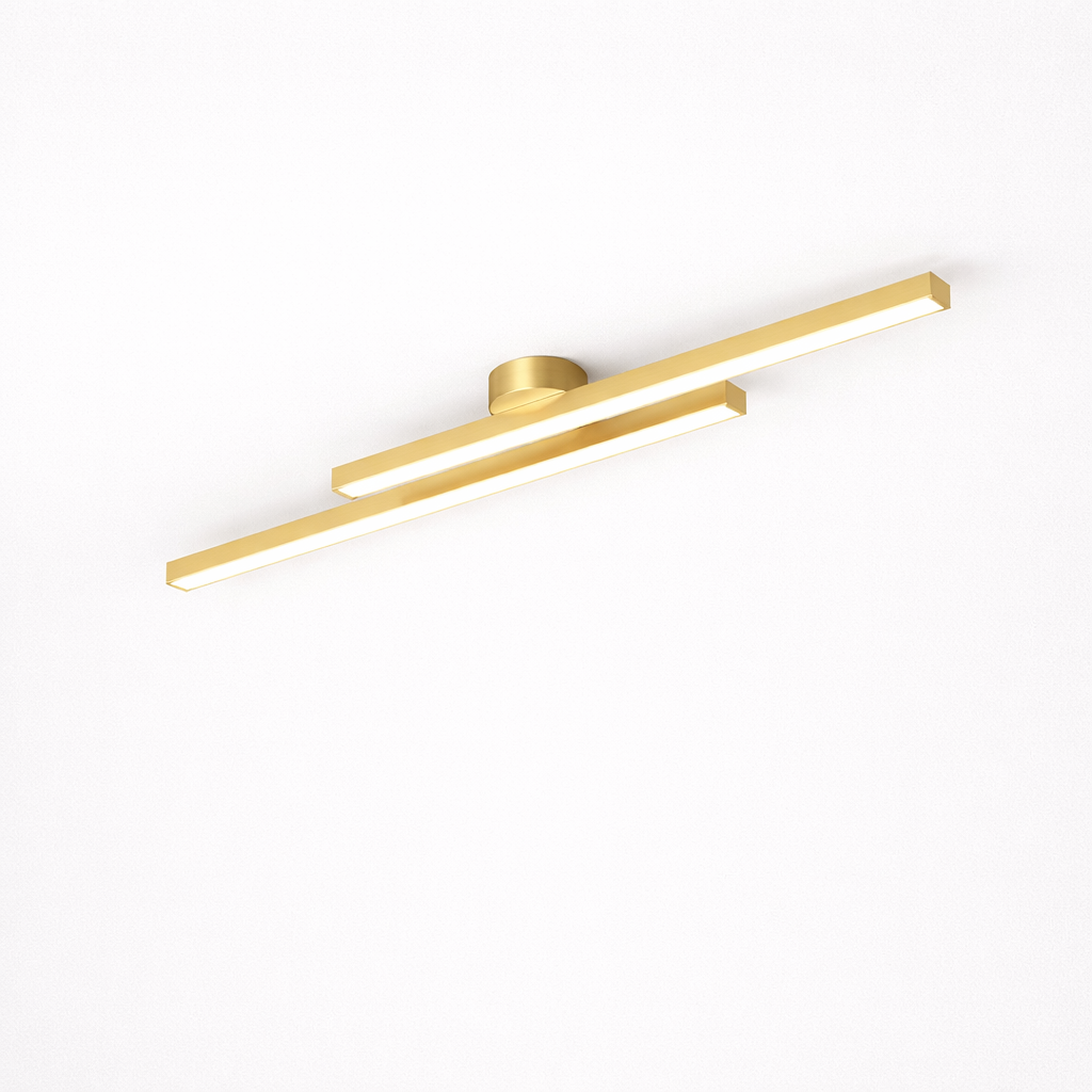 Elongated Aluminum LED Ceiling Lamp with Semi-Flush Mount