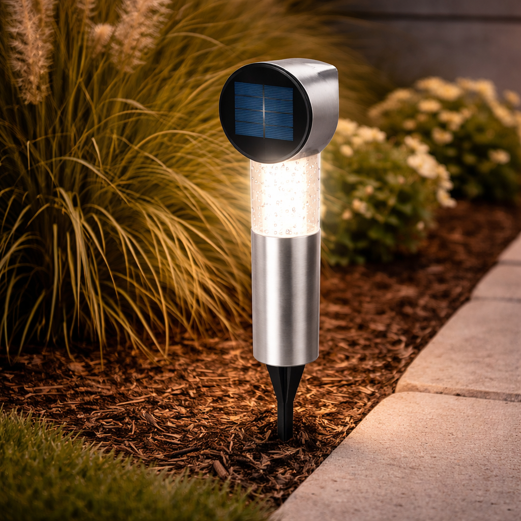 Solar-Powered Outdoor Lamp