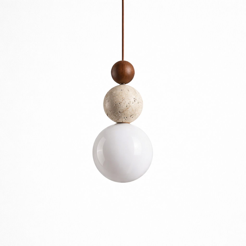 Travertine Pendant Lamp with Sleek Design