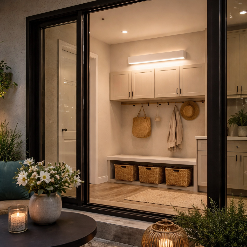 Grote Wandlamp Met Strakke Gipsvorm En Lichtverdeling