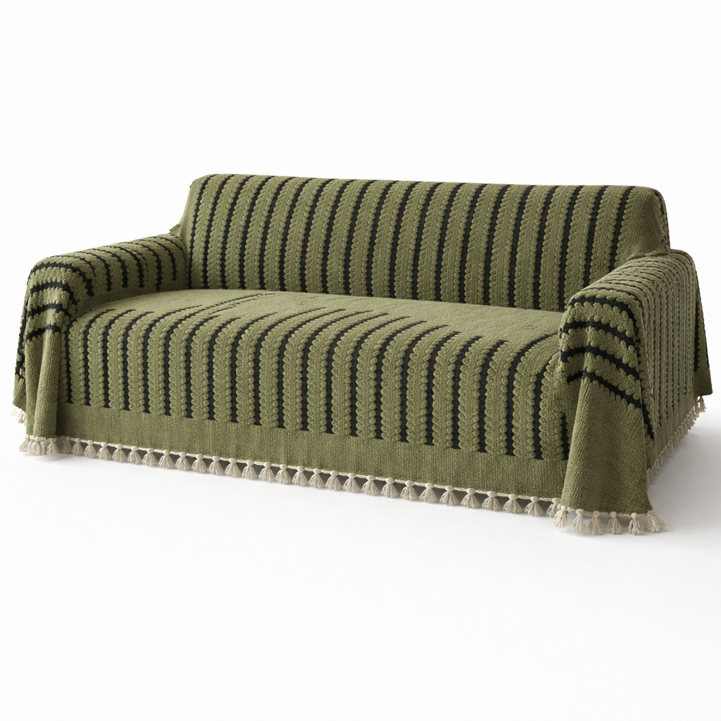 Tufted Plush Sofa Cover with Classic Look
