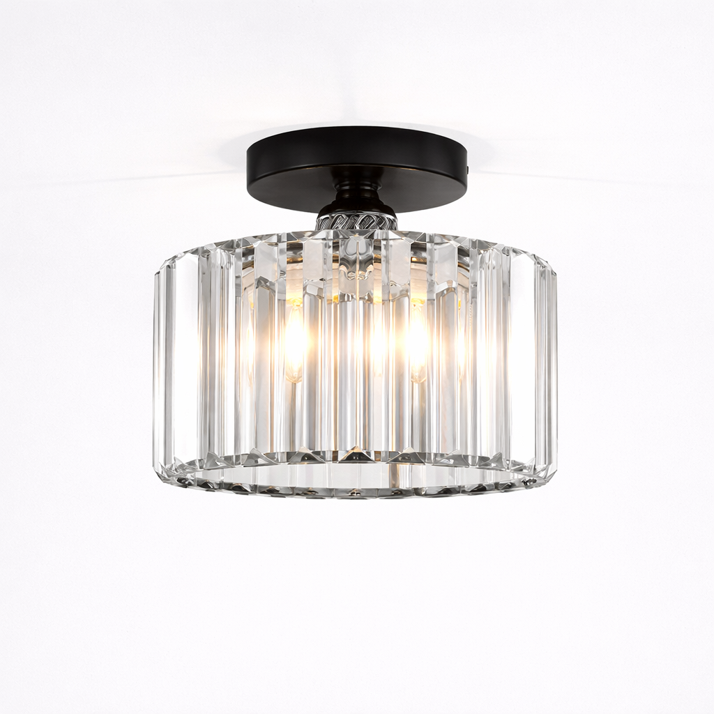 Crystal Ceiling Lamp with Semi-Flush Mount