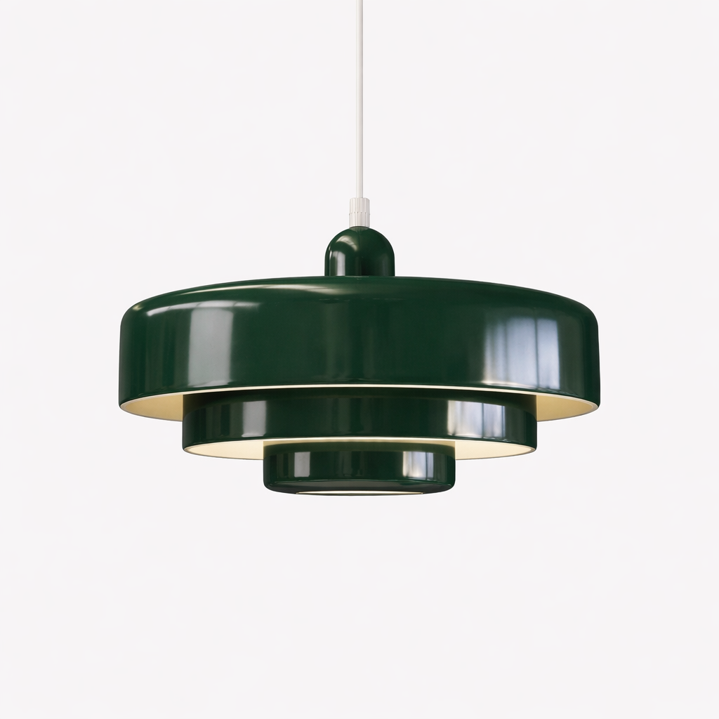 Three-Part Disc Pendant Lamp in Macaron Style