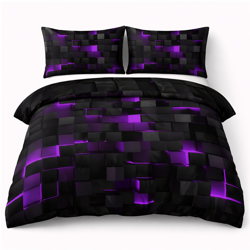 Duvet Cover Set with Geometric Line Design
