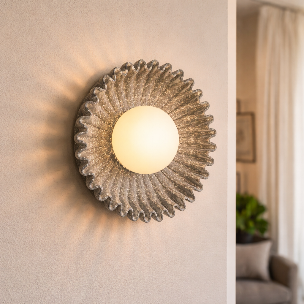 Ceramic Flower Wall Lamp in Nordic Style