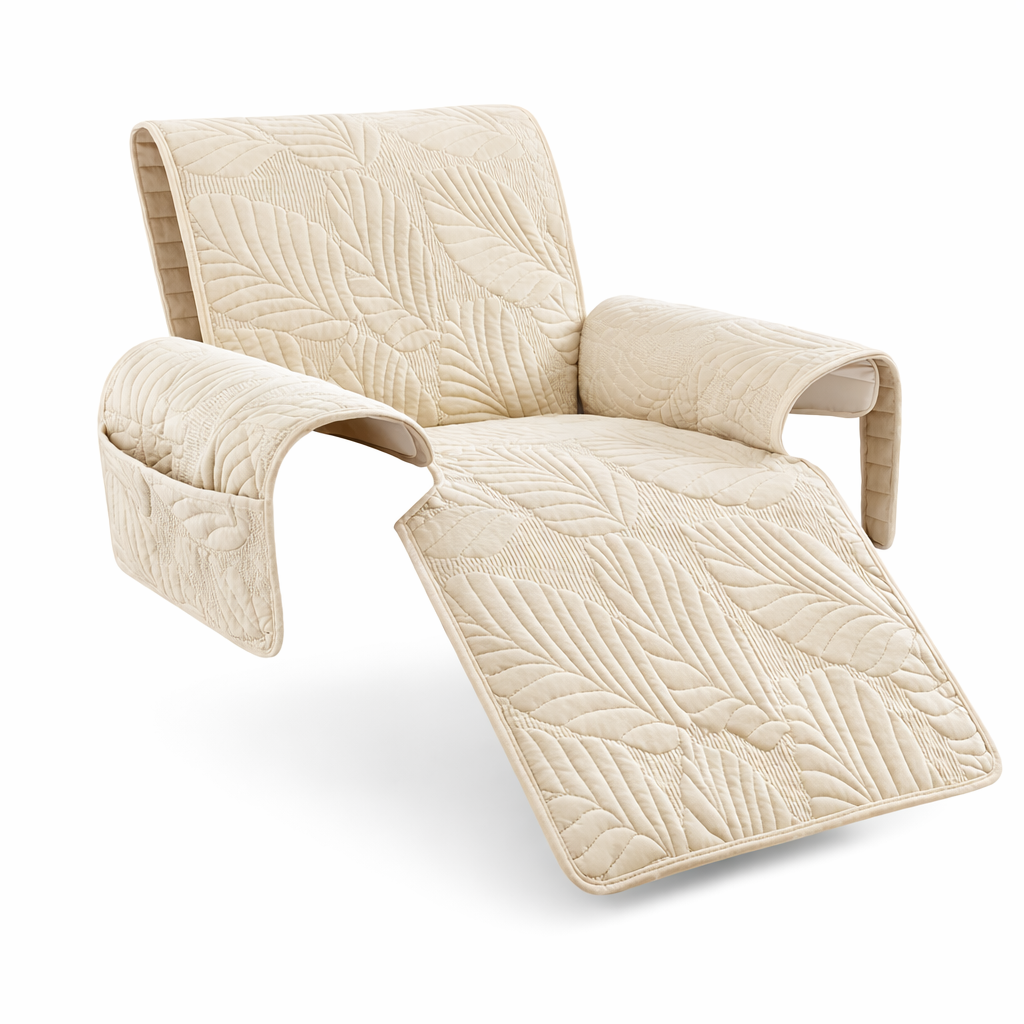 Sofaovertræk med dekorative foldedetaljer