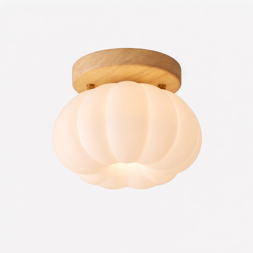 Græskarformet Overflademonteret Loftslampe