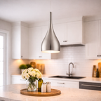 Hanglamp Met Satijnchromen Afwerking