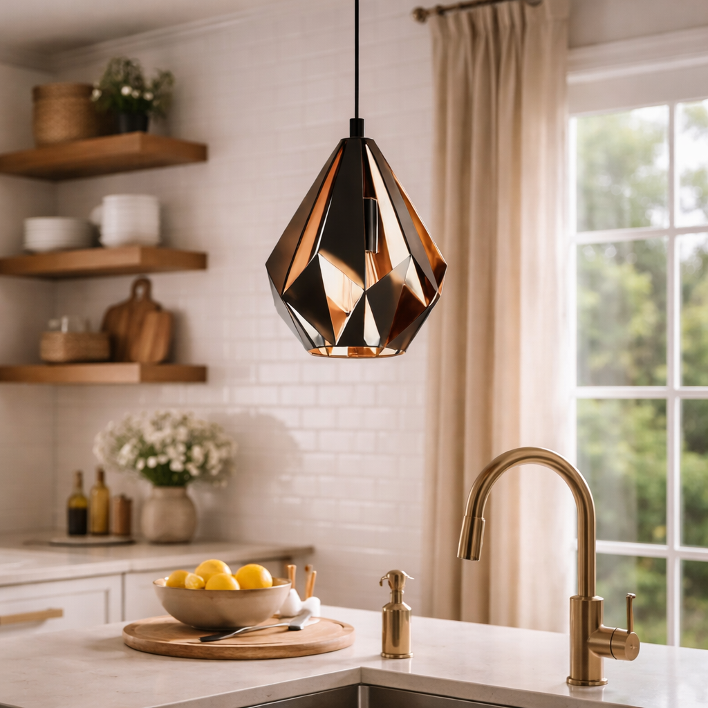 Hanglamp Met Geometrische Open Kap Voor Binnenruimtes