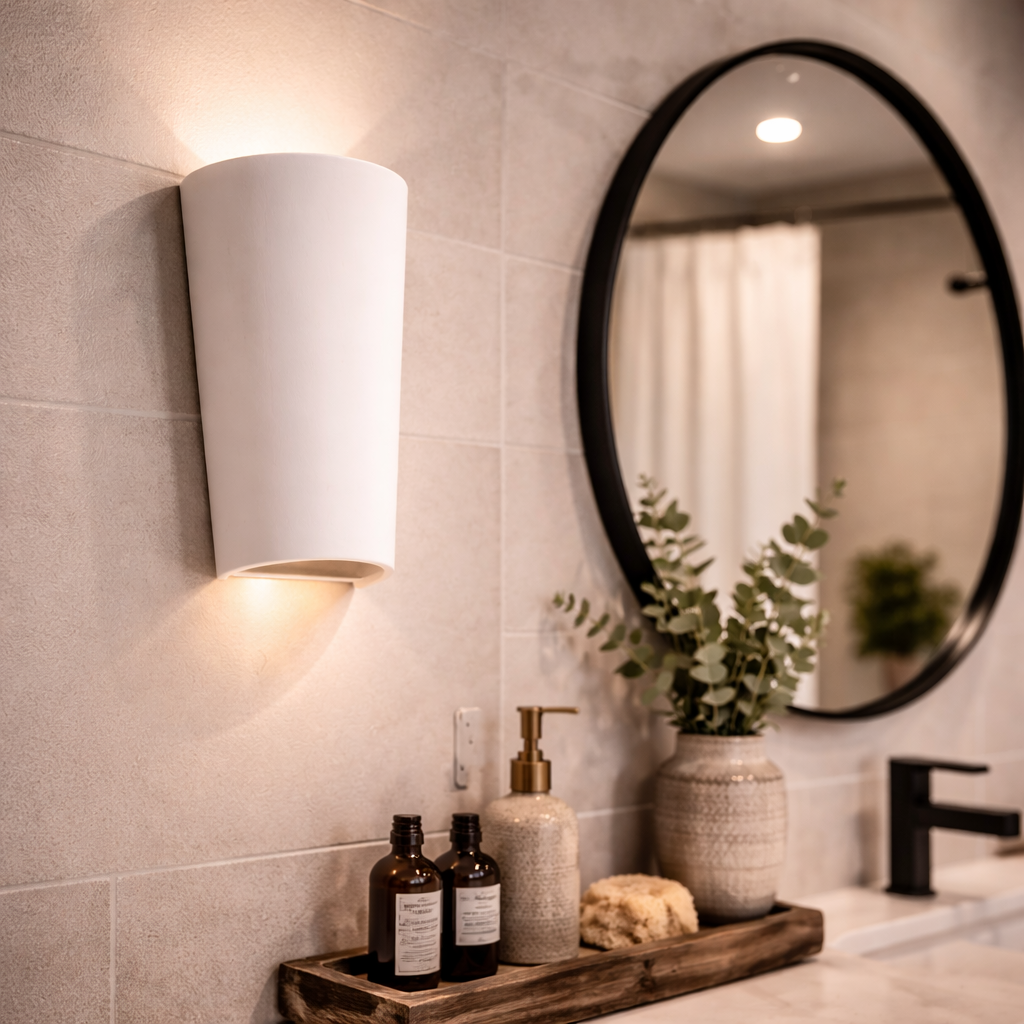 Wandlamp Met Cilindrische Vorm En Gerichte Lichtbundel