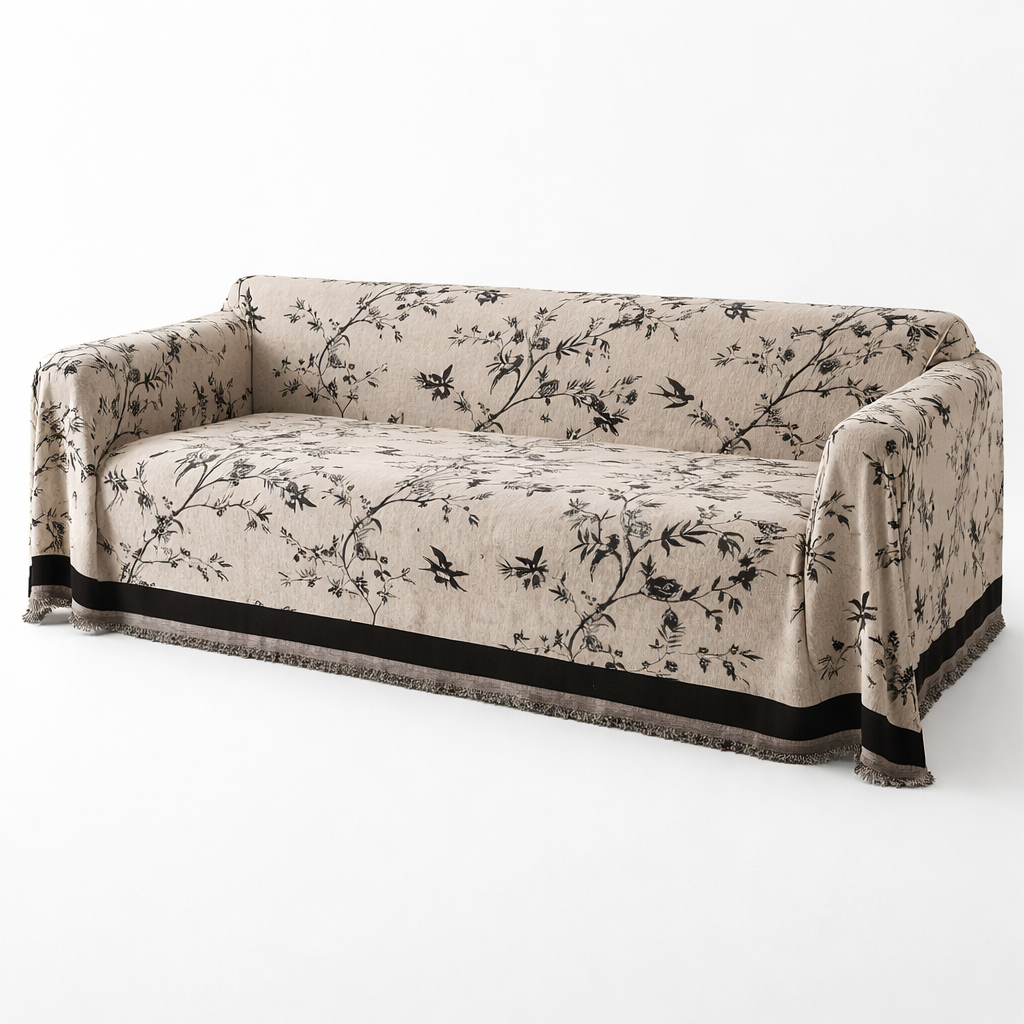 Chenille Sofa Cover with Fine Weave Texture