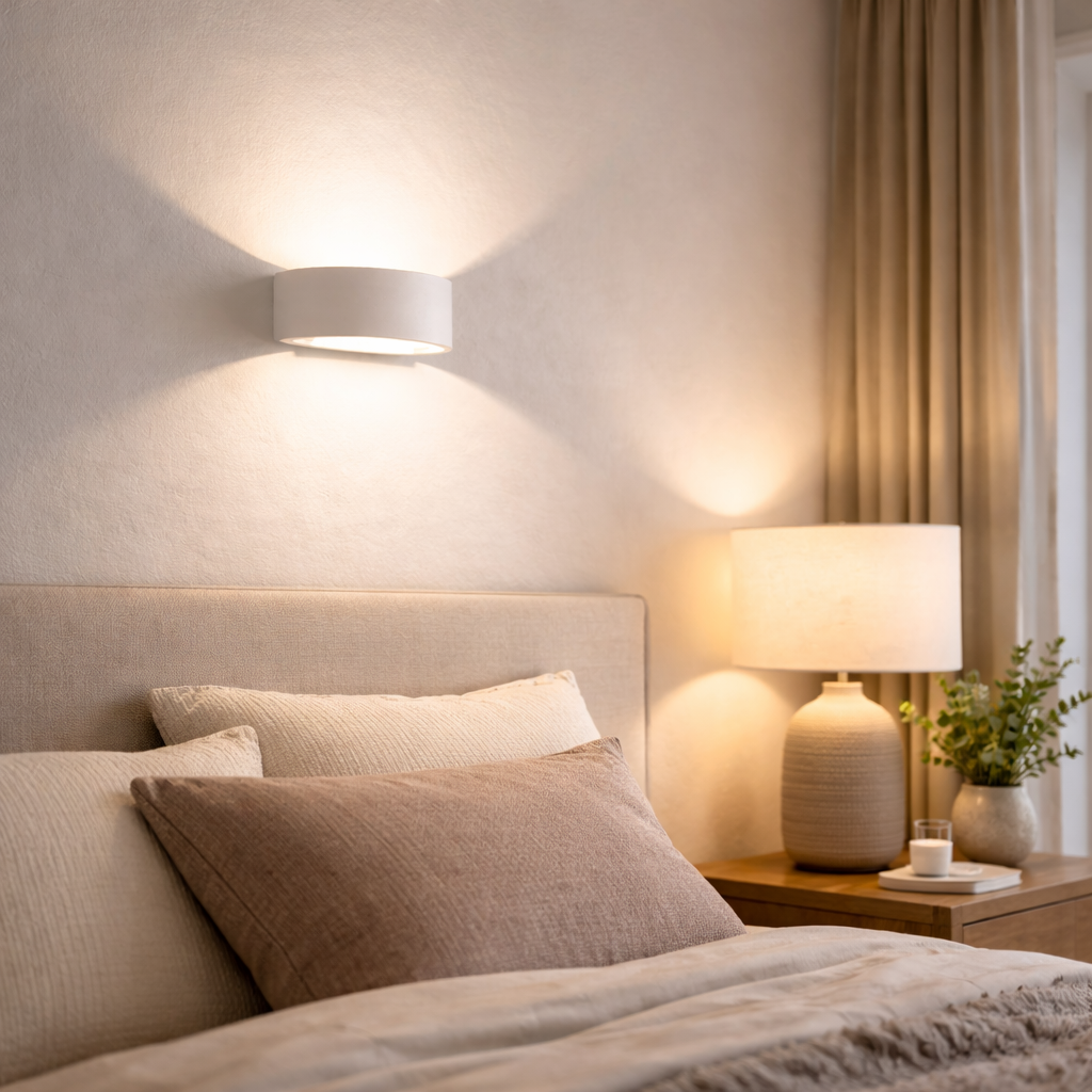 Rund Design Væglampe med Varm Lysfordeling