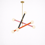 Kleurrijke Hanglamp Met Art Deco Geïnspireerde Vorm