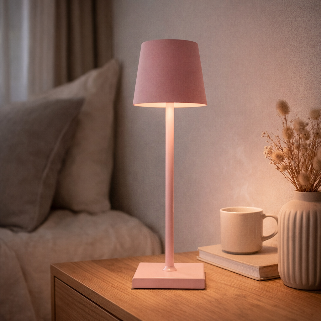 Ledningsfri Bordlampe med Genopladeligt Batteri