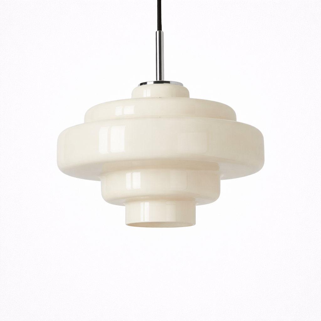 Orange glas hængelampe i macaron-stil