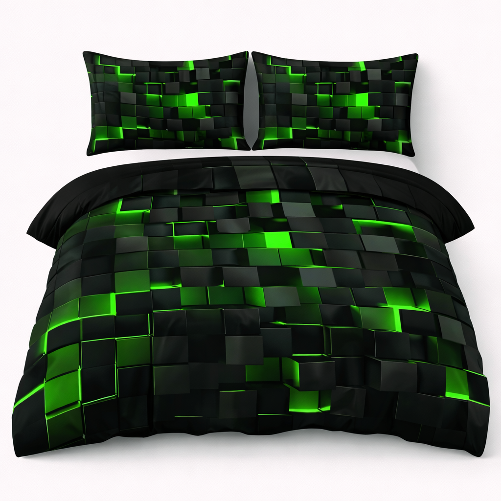 Duvet Cover Set with Geometric Line Design