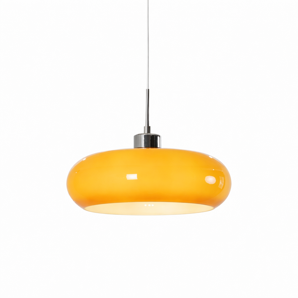 Bauhaus Hanglamp met Glazen Potvorm