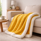 Sherpa Throw Blanket with Soft Texture