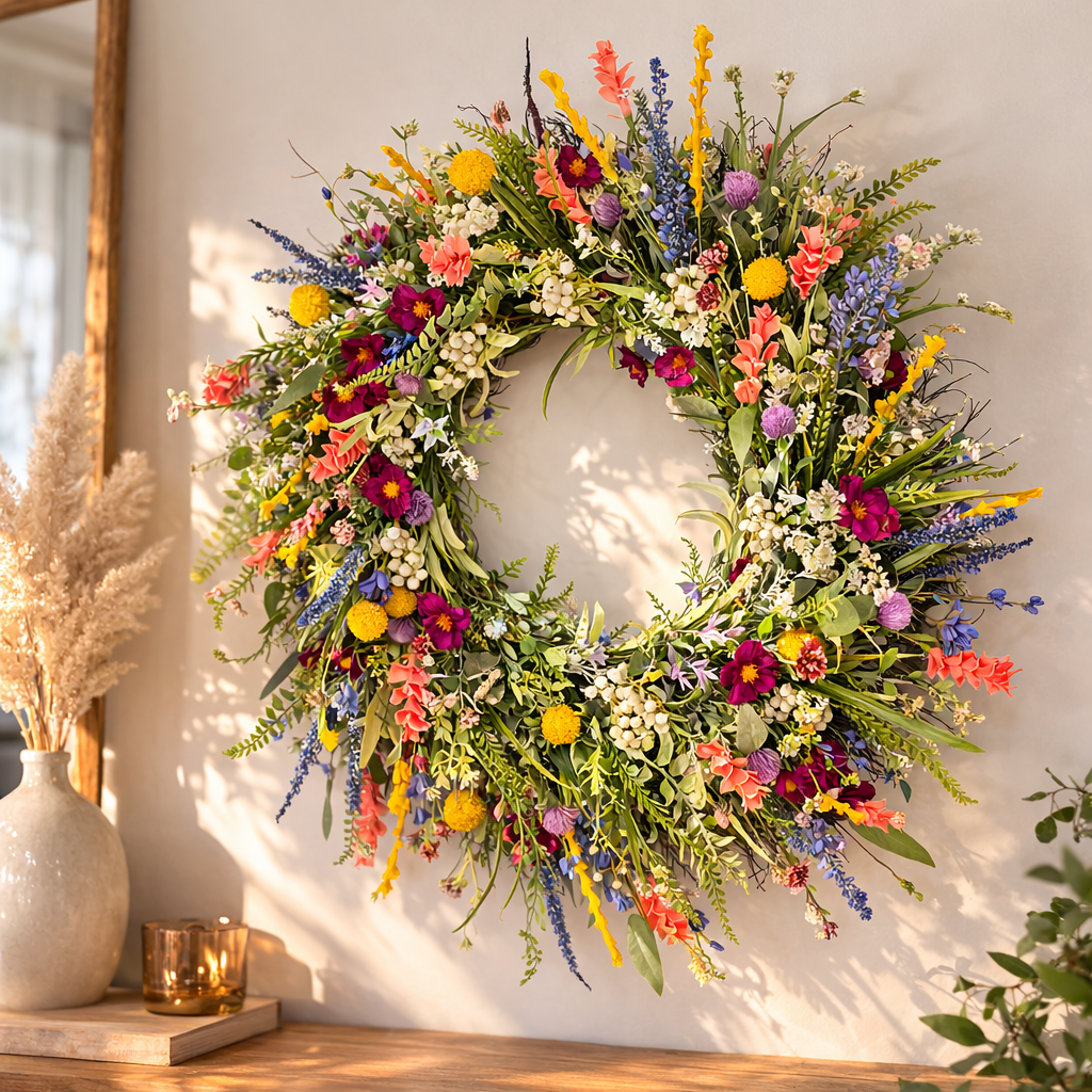 Decoratieve Bloemenkrans voor Deur