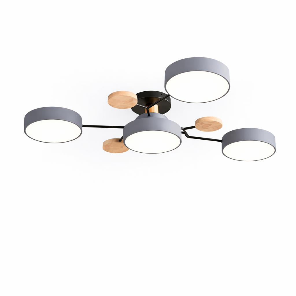 Circular Living Room Lamp with Integrated LED Module