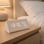 Réveil Digital en Bois avec Affichage LED