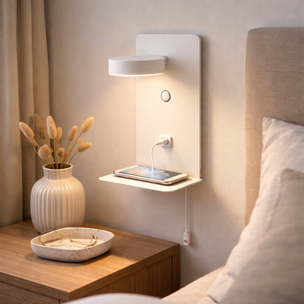 Minimalistische Wandlamp Met Gerichte Lichtbundel