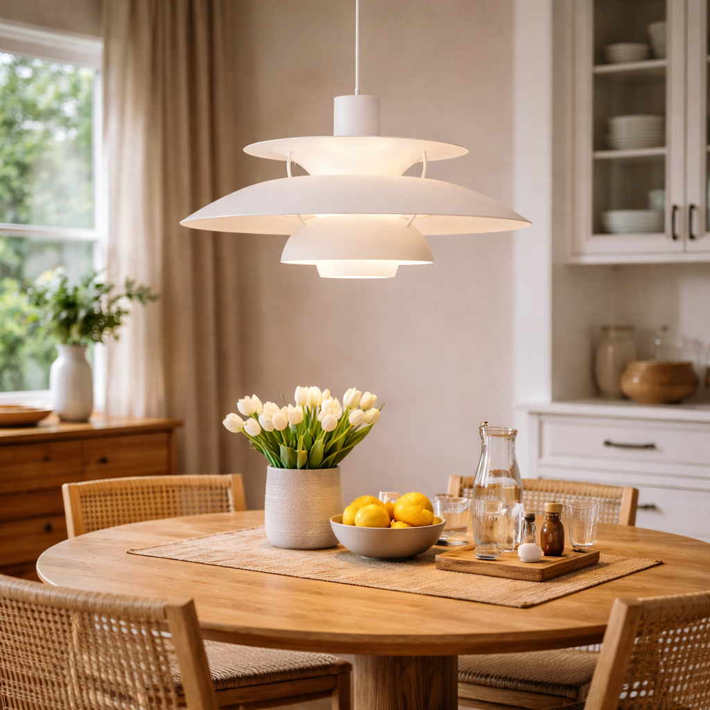 Pendant Lamp With Layered Discs For Soft Light