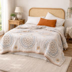 Plaid en Coton à Motif Mandala