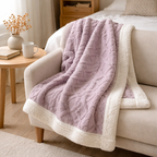Sherpa Throw Blanket with Soft Texture