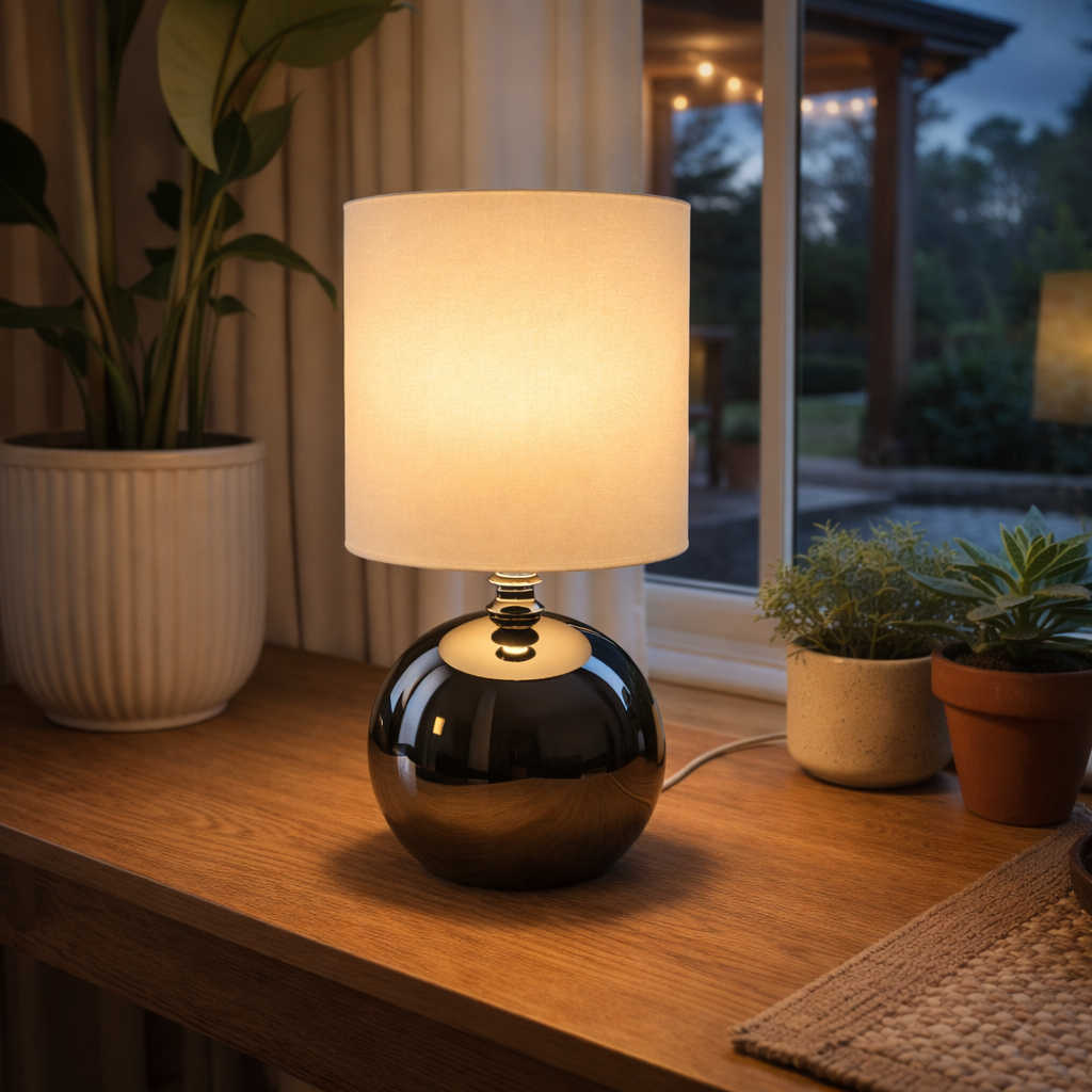 Tafellamp Met Touchbediening In Gunmetal Afwerking