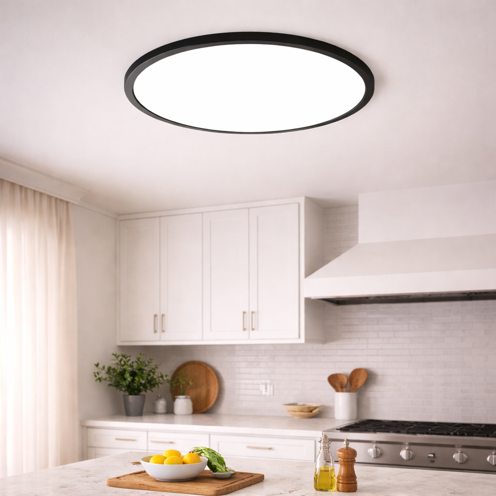 LED Plafondlamp Met Platte Vorm En Gelijkmatige Lichtverdeling