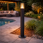 Antraciet Bollard Buitenlamp Voor Tuinpadverlichting
