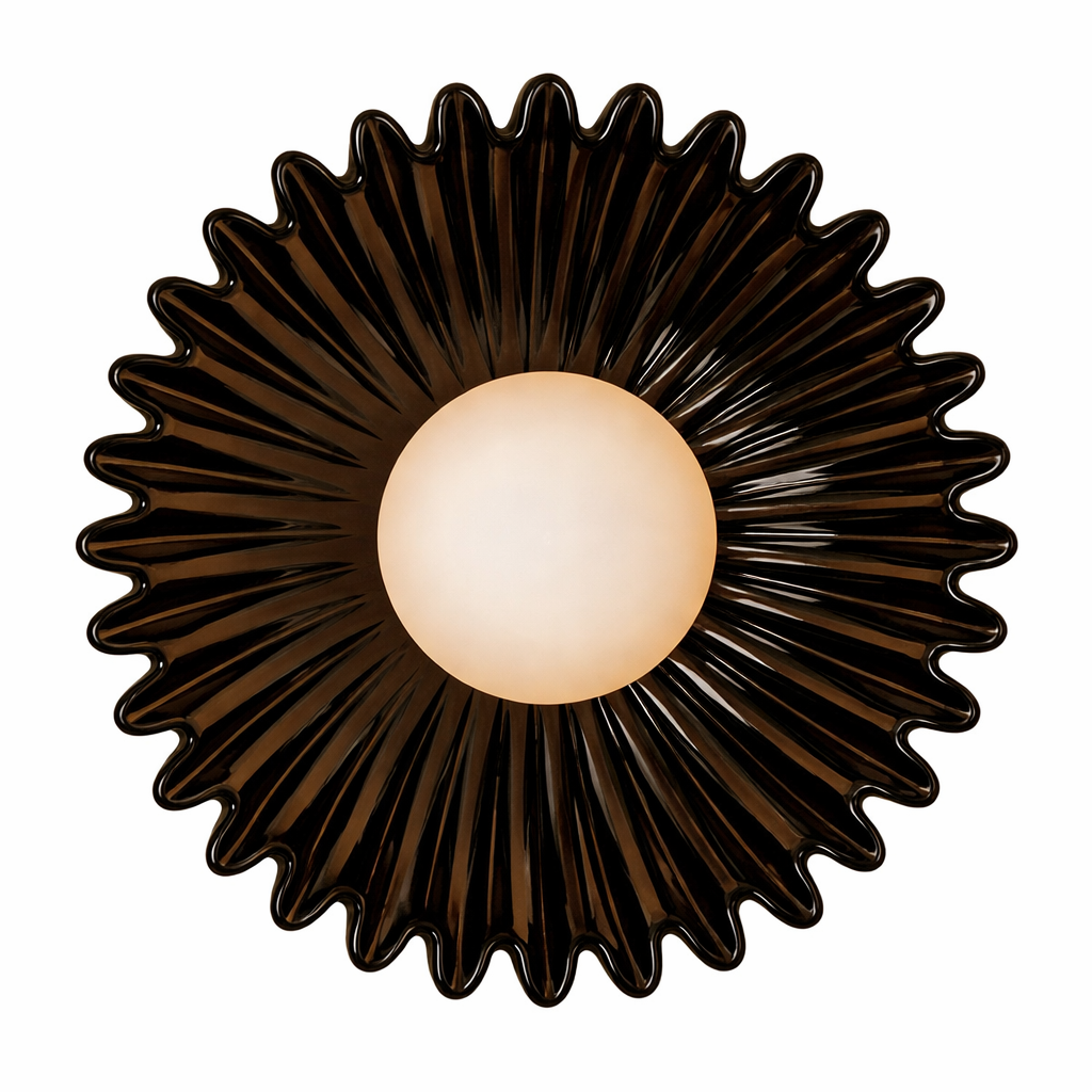 Applique murale fleur en céramique de style nordique