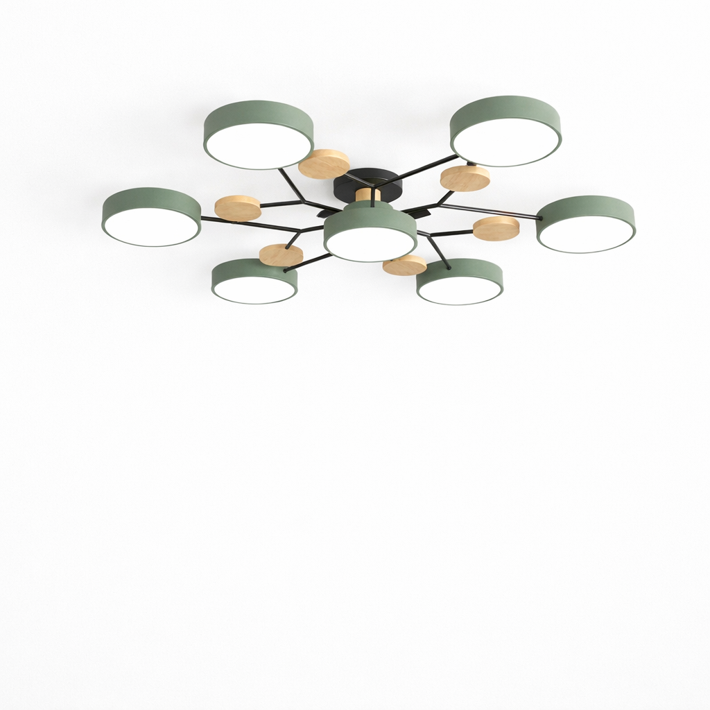 Circular Living Room Lamp with Integrated LED Module