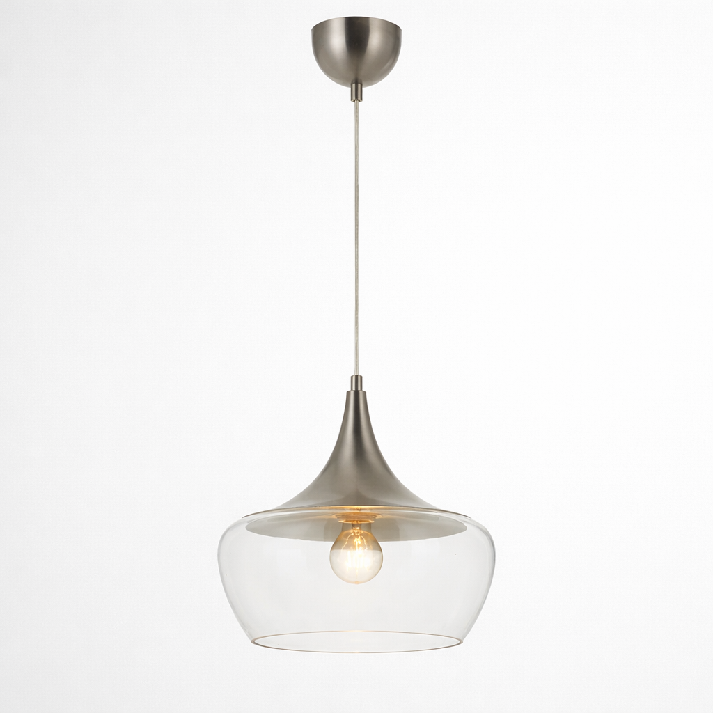 Glazen Hanglamp Met Tijdloze Vorm Voor Binnenruimtes