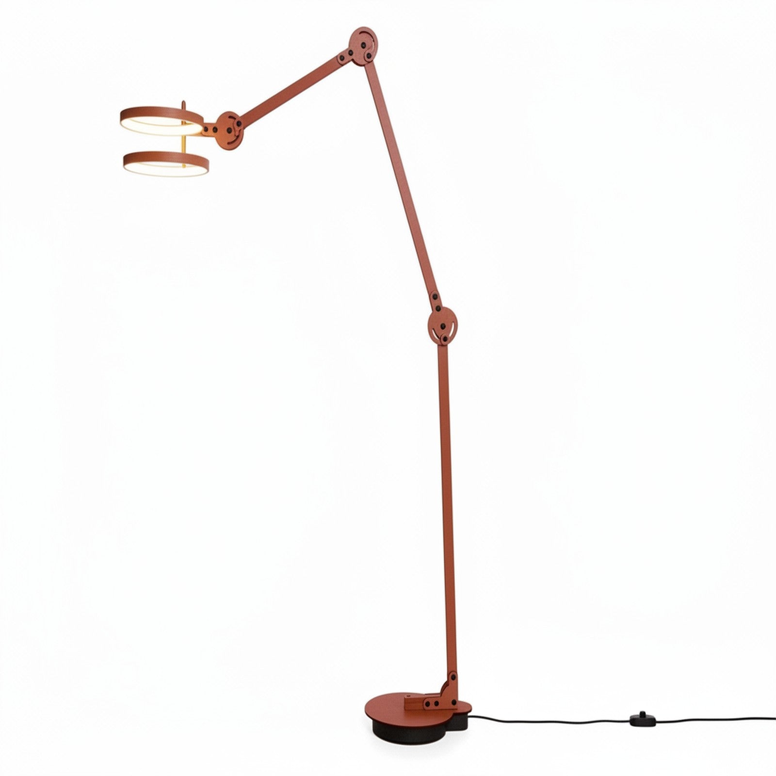 24mm Circle Arc Floor Lamp Double - Side View